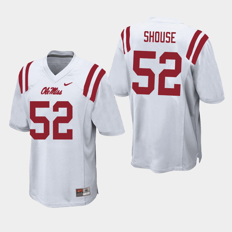 Ole Miss Rebels #52 Luke Shouse College Football Jerseys Sale-White